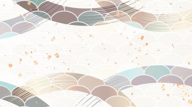 Traditional Japanese Wave Pattern Illustration 4K