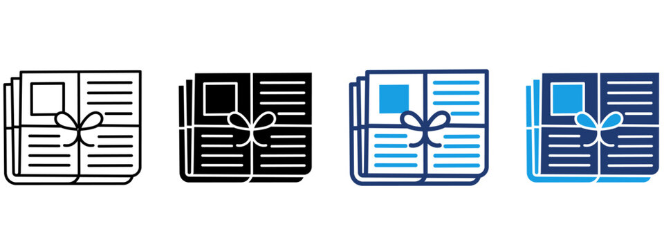 Newspaper Bundle Editable Stroke icon collections. Containing Media, Press, Publication, Print and more icons.
