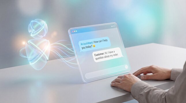 Support assistant and hands interacting with modern tablet in soft light.