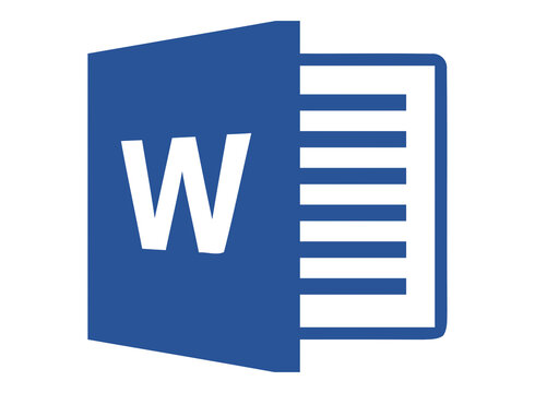 Microsoft word 2013 logo icon for document software editorial.