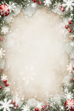 Vintage Christmas junk journal page for scrapbook , paper card craft, ephemera, winter holiday background