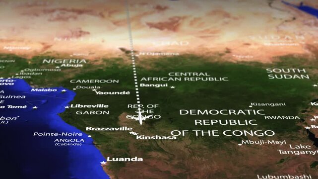 Flight From Oslo NORWAY to Cape Town SOUTH AFRICA with flag pins