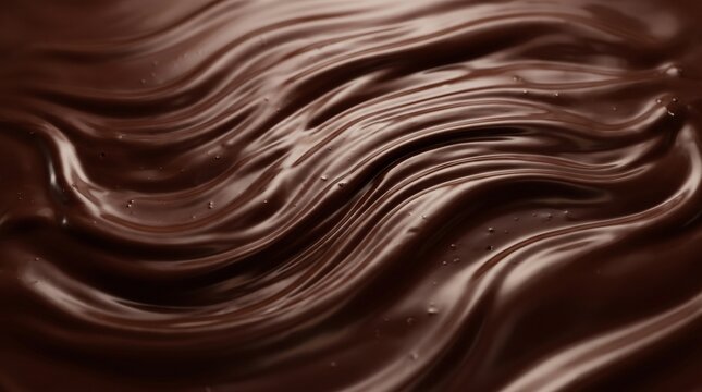 Rich Melted Chocolate Texture Background for World Chocolate Day