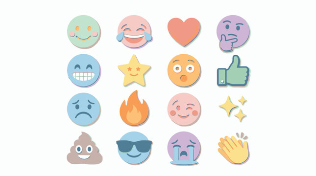 Collection of various emoticon faces 1.