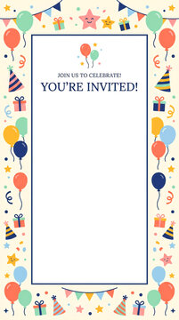 Happy Birthday Invitation Card or invite card