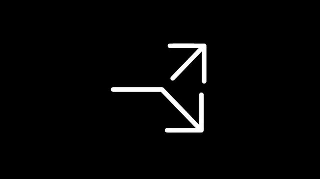 Abstract white arrows pointing in different directions on a black background