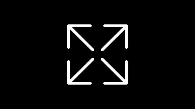 White arrows pointing outwards from a central point on a black background