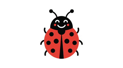 Colorful ladybug with black spots. © Surya