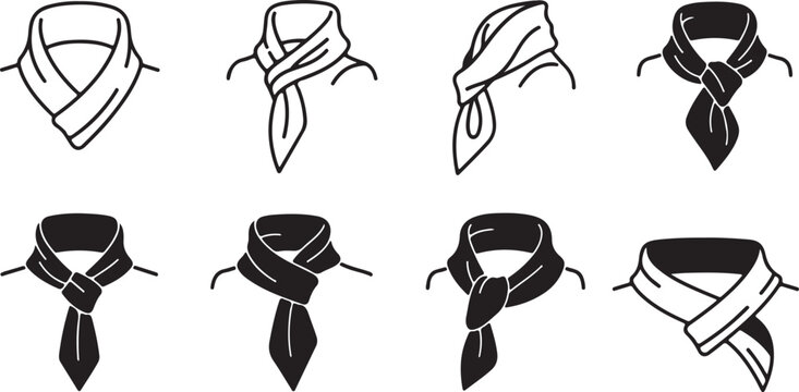 Diverse Scarf Tying Style Icons for Men and Women Fashion Neckwear