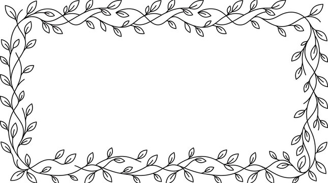 Elegant decorative frame with intricate floral and vine pattern