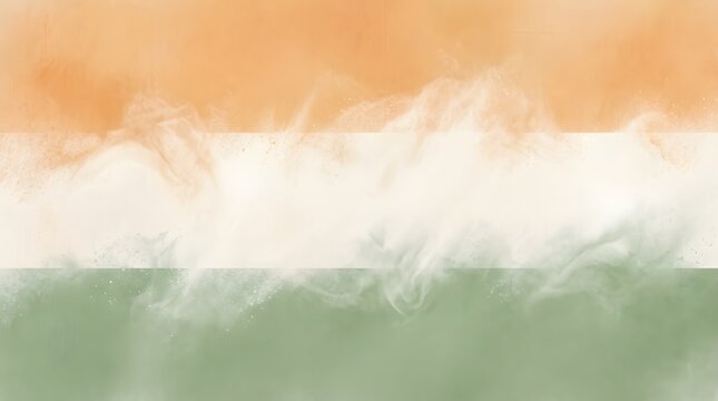 India independence day abstract smoke effect saffron white and green