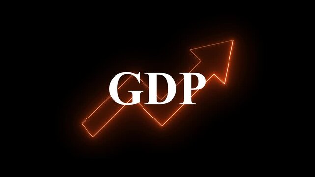 GDP growth economy finance investment market chart arrow profit trend surge GDP growth economy finance investment bar chart arrow coin stack rising optimism and challenge.4k 