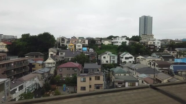 Dynamic footage of the Joetsu Shinkansen E7 Series "Toki" in motion, Japan