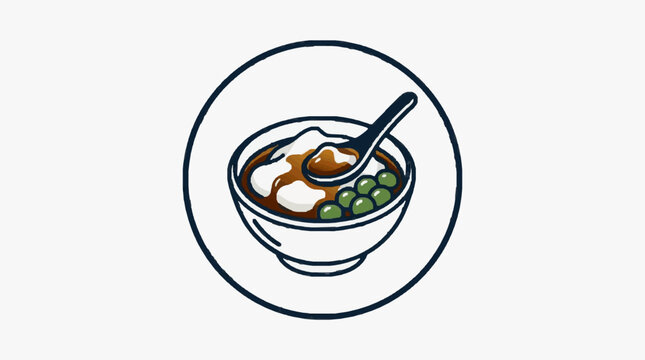 Minimalist line art illustration of a coffee cup.