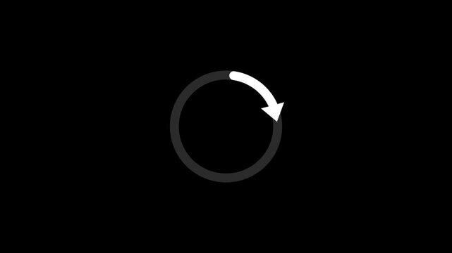 Animated circular loading mark on black background. Cyberpunk loading bar animation . Futuristic uploading progress bar isolated on black background. .