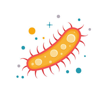 Colorful Bacteria Vector Illustration