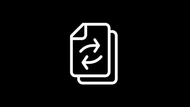 Document with circular arrows icon representing data refresh or synchronization