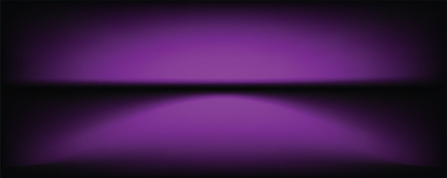 Abstract gradient podium background. Violet, purple and lilac empty 3d studio backdrop. Clean scene for product presentation mockup template. Vector illustration.