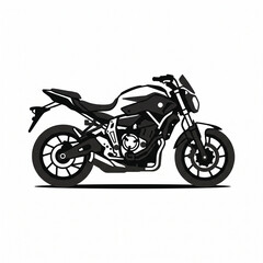 Obraz premium Modern street sport bike vector graphic element isolated on white background