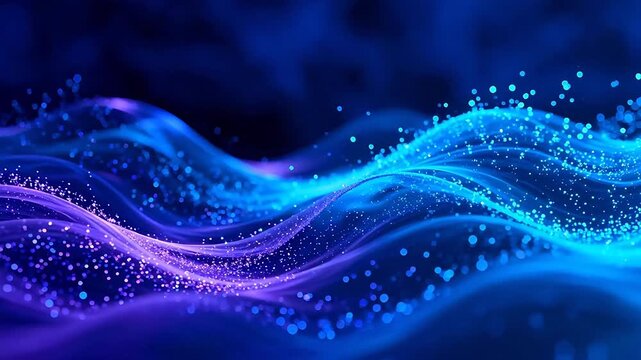 Abstract glowing wave pattern