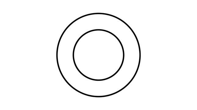 Concentric Circles Abstract Geometric Shape Minimalist Design