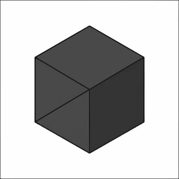 Black Cube Object Geometric Shape.