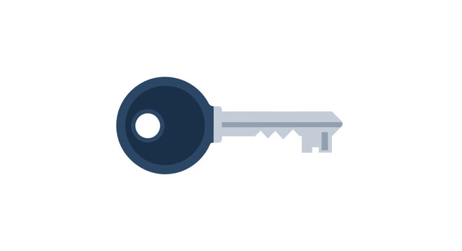 Close-up of a single metal key.