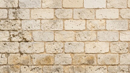 Fototapeta premium The old brick wall stands tall in an urban setting with weathered stones.