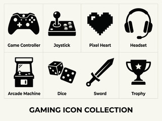 Gaming Icon Collection Symbols. © chania