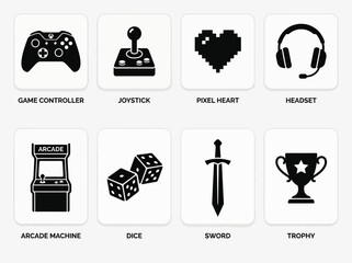 Gaming and Leisure Icons. © chania