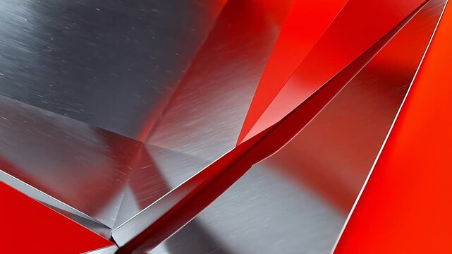Abstract geometric shapes in red and orange