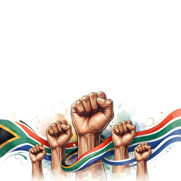 Nelson Mandela international day freedom and unity banner poster concept on background.