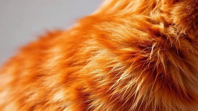 Closeup of orange cat fur