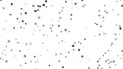 Black and white confetti falling down © Trang