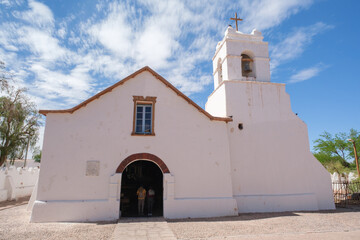 Obraz premium Catholic church building in San Pedro de Atacama, Chile