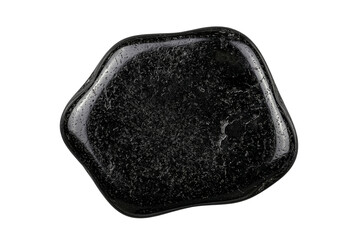 Isolated glossy black river stone element © ritz