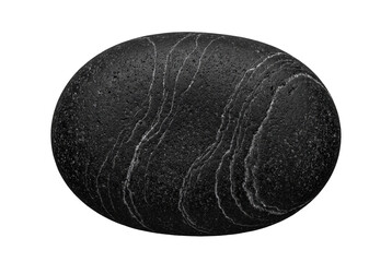 Isolated natural black river stone element © ritz