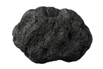 Isolated black river stone element © ritz