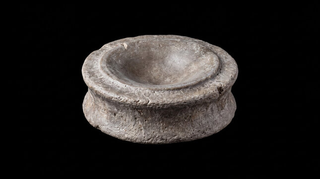 Isolated Plesiosaur Vertebral Centrum Disc with Concave Articular Surface on Jet Black &ndash; 5K Mesozoic Marine Reptile Fossil
