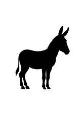 Fototapeta premium Donkey Vector Silhouette