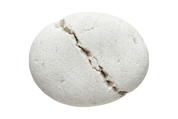 Isolated broke white river stone element © ritz