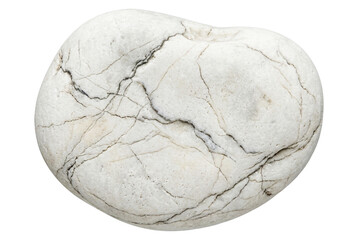 Isolated white river stone element © ritz