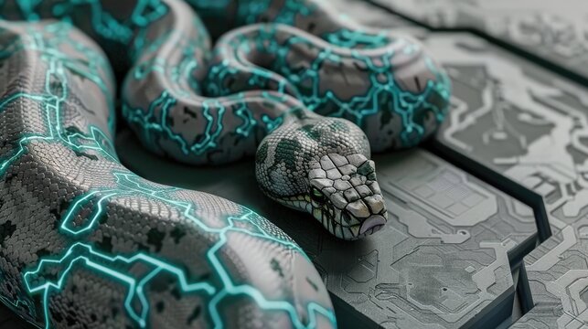 A view of a snake in the forest.