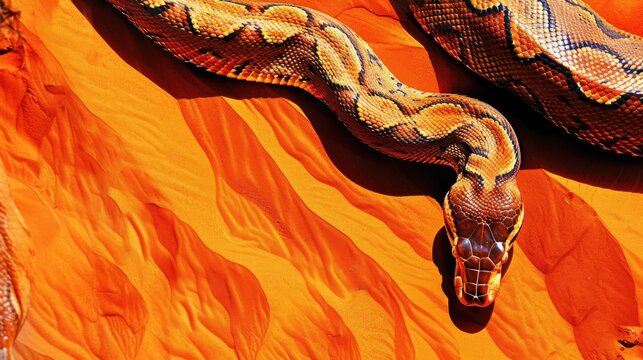 A view of a snake in the forest.