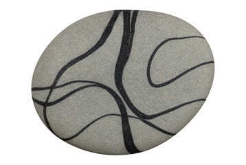 Pebble stone with abstract line pattern © ritz