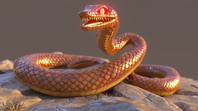 A view of a snake in the forest.