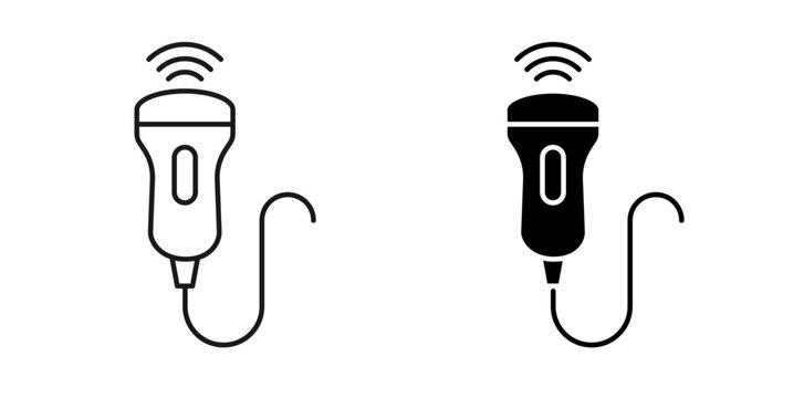 ultrasound device icon fill and stroke editable 
