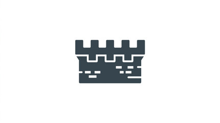 Medieval Fortress Tower Icon Symbol. © Anang