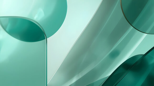 abstract green glass morphism background