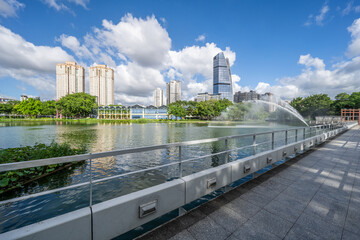 Scenery of Qijiang Park in Zhongshan City, Guangdong Province, China © Lili.Q